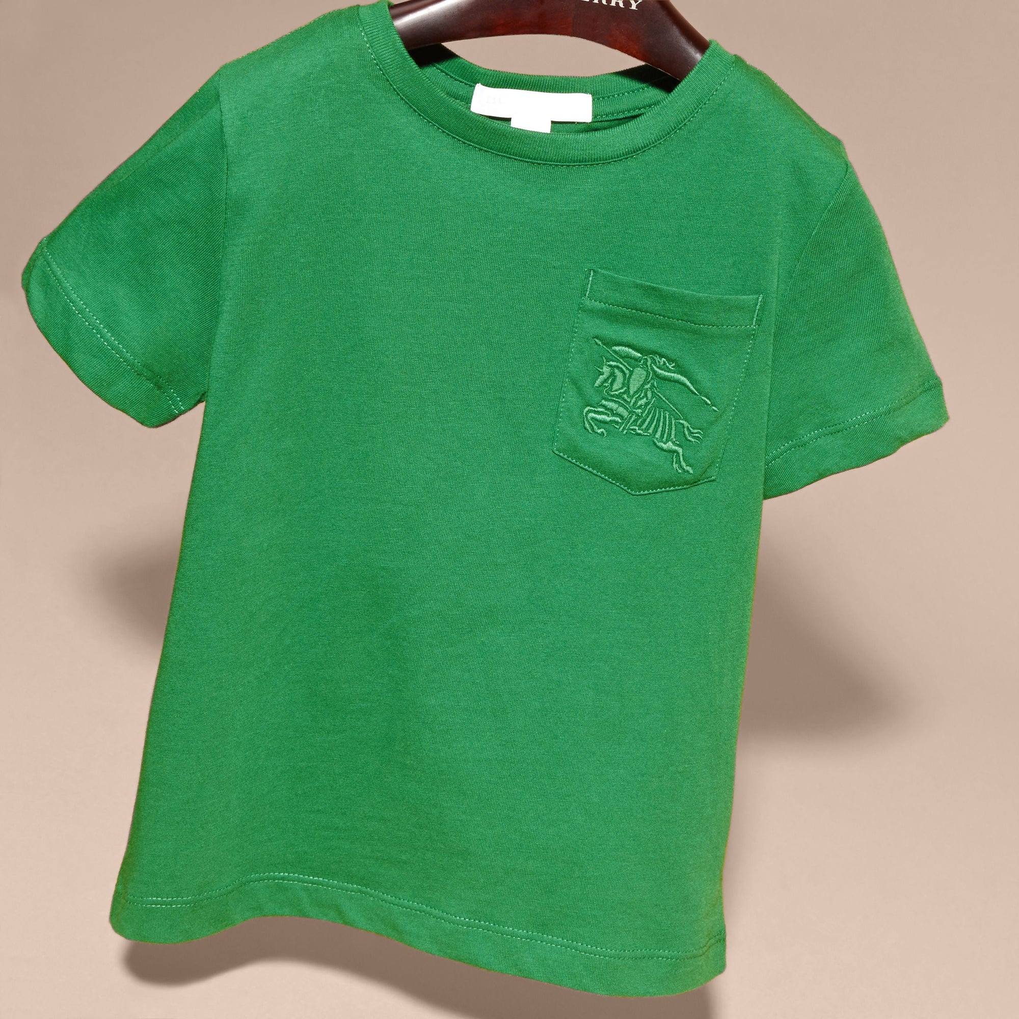 T-shirt à col ras du cou en coton - Bright Pigment Green