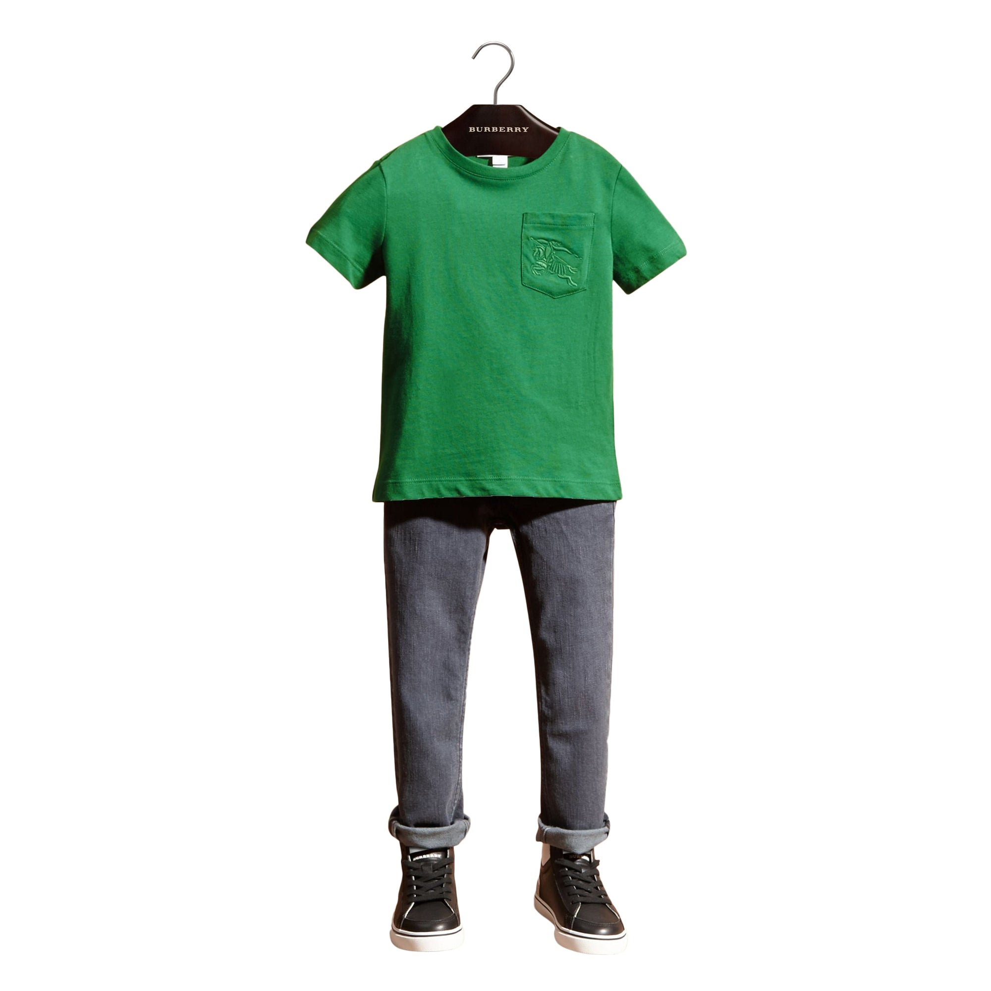 T-shirt à col ras du cou en coton - Bright Pigment Green