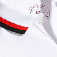 Polo en piqué de coton à rayures - Claret