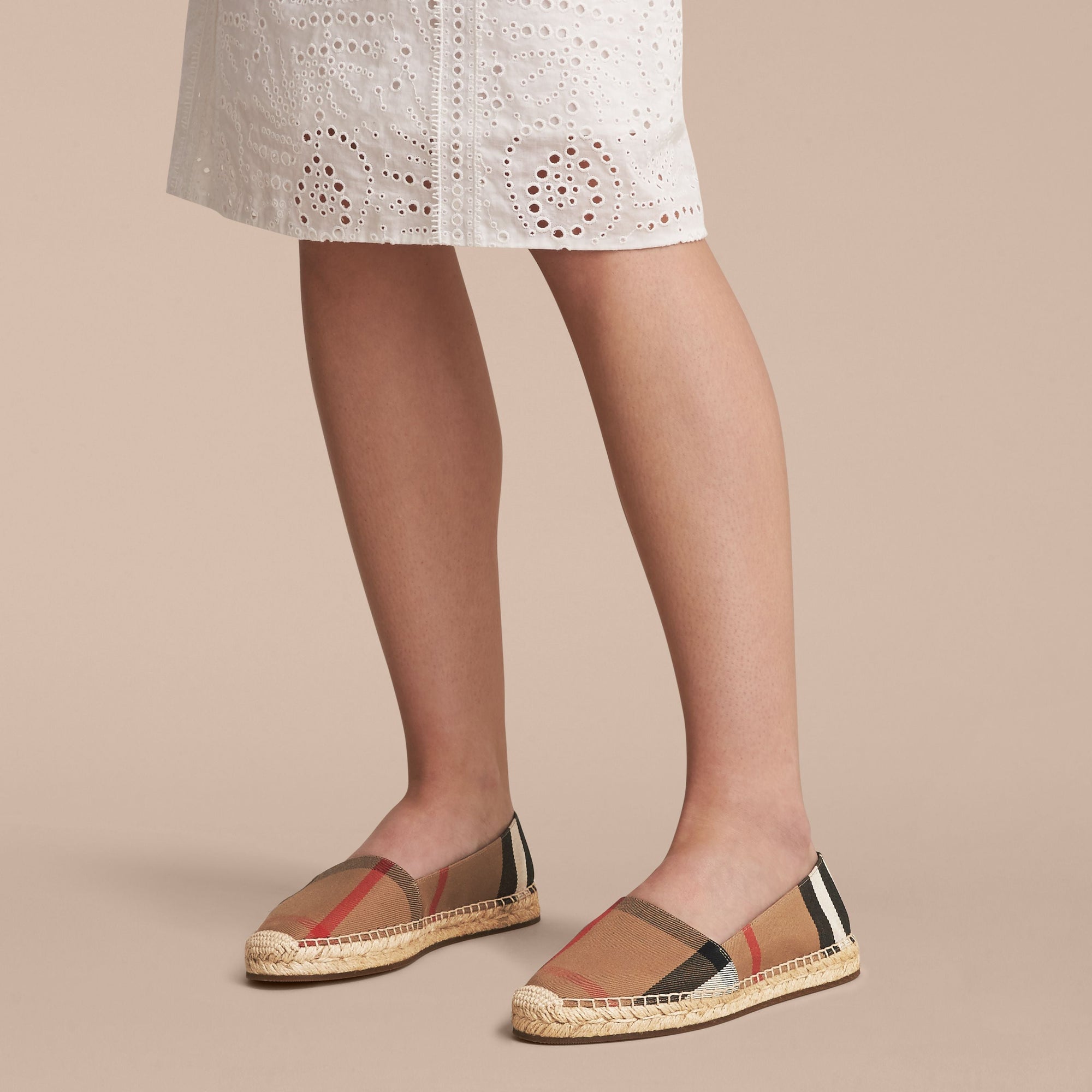 Espadrilles en toile Canvas check et cuir - Classic Check