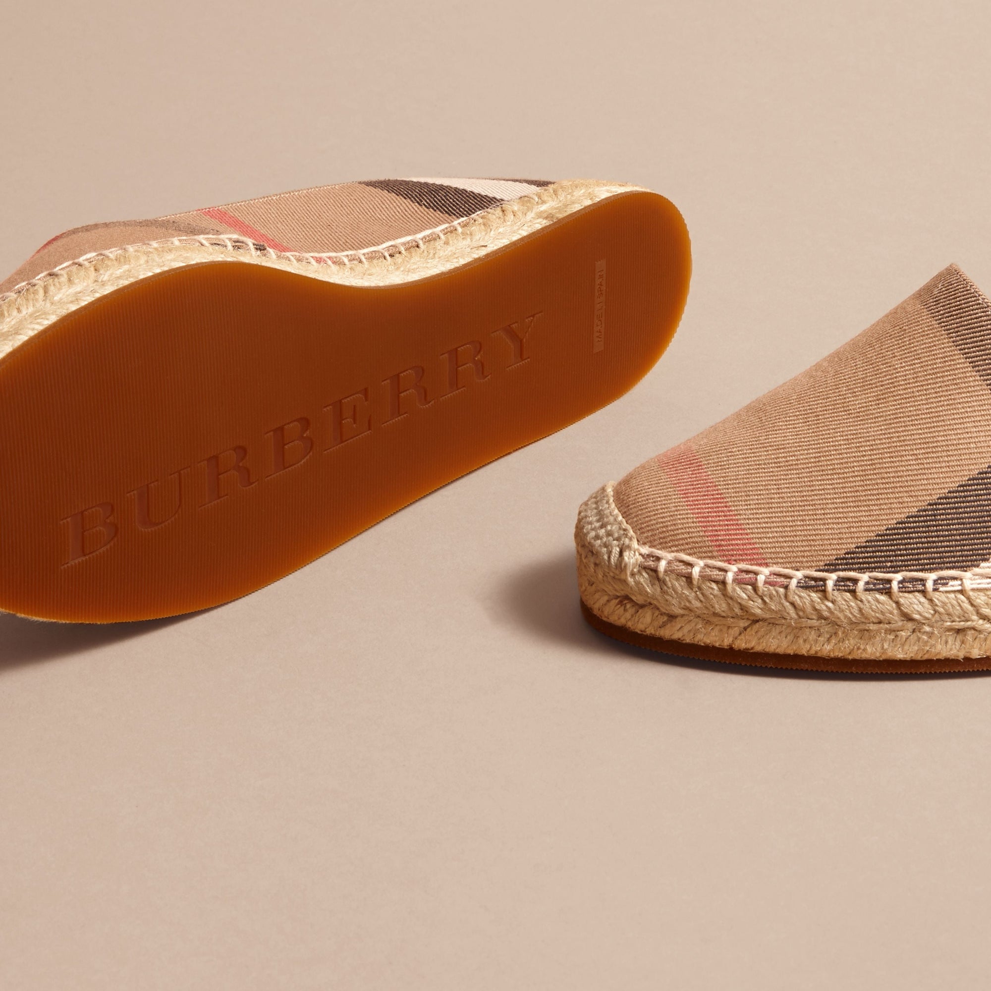 Espadrilles en toile Canvas check et cuir - Classic Check