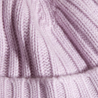 Bonnet en maille côtelée de laine et cachemire - Dusty Lilac