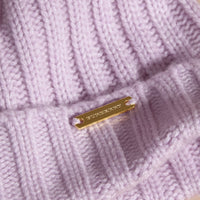 Bonnet en maille côtelée de laine et cachemire - Dusty Lilac