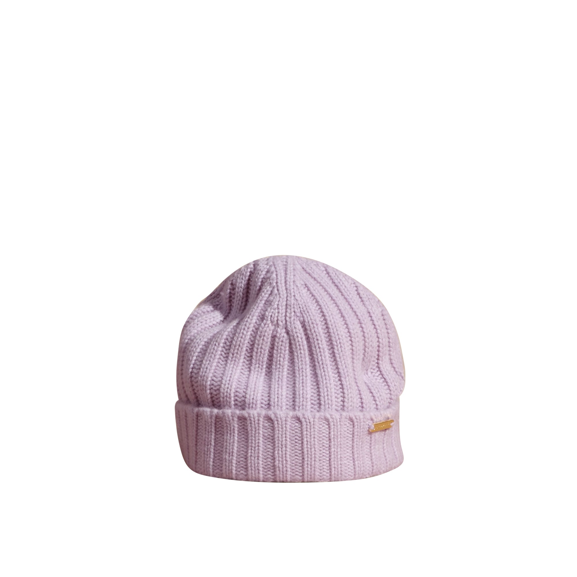 Bonnet en maille côtelée de laine et cachemire - Dusty Lilac