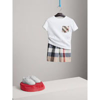 Short de bain en coton technique à motif check - New Classic Check