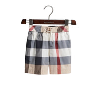 Short de bain en coton technique à motif check - New Classic Check