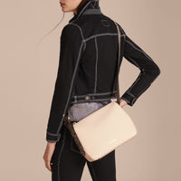 Sac à bandoulière en python et cuir - Limestone