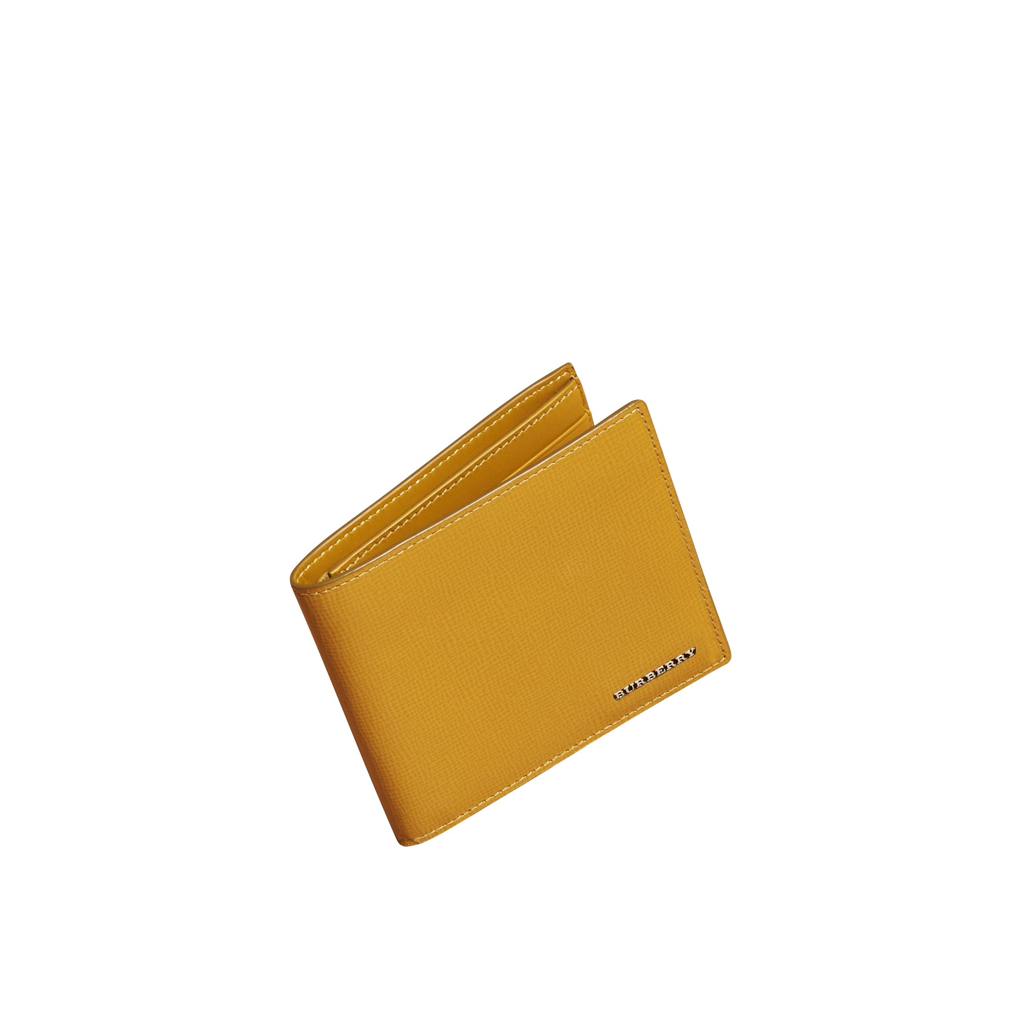 Portefeuille à rabat multidevise en cuir London - Larch Yellow
