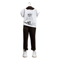 T-shirt en coton avec motif Hats off - White