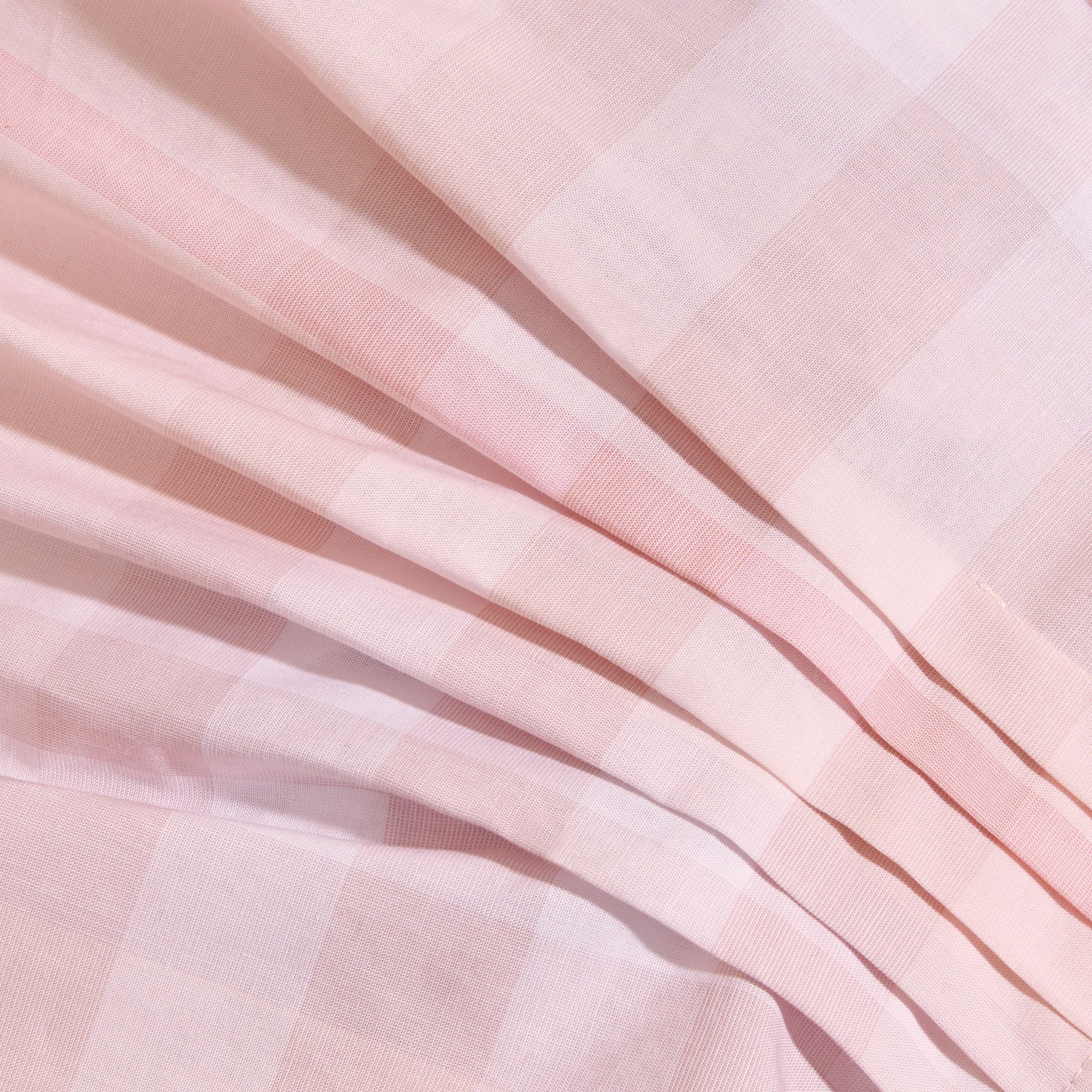 Robe plissée en coton à motif check - Ice Pink