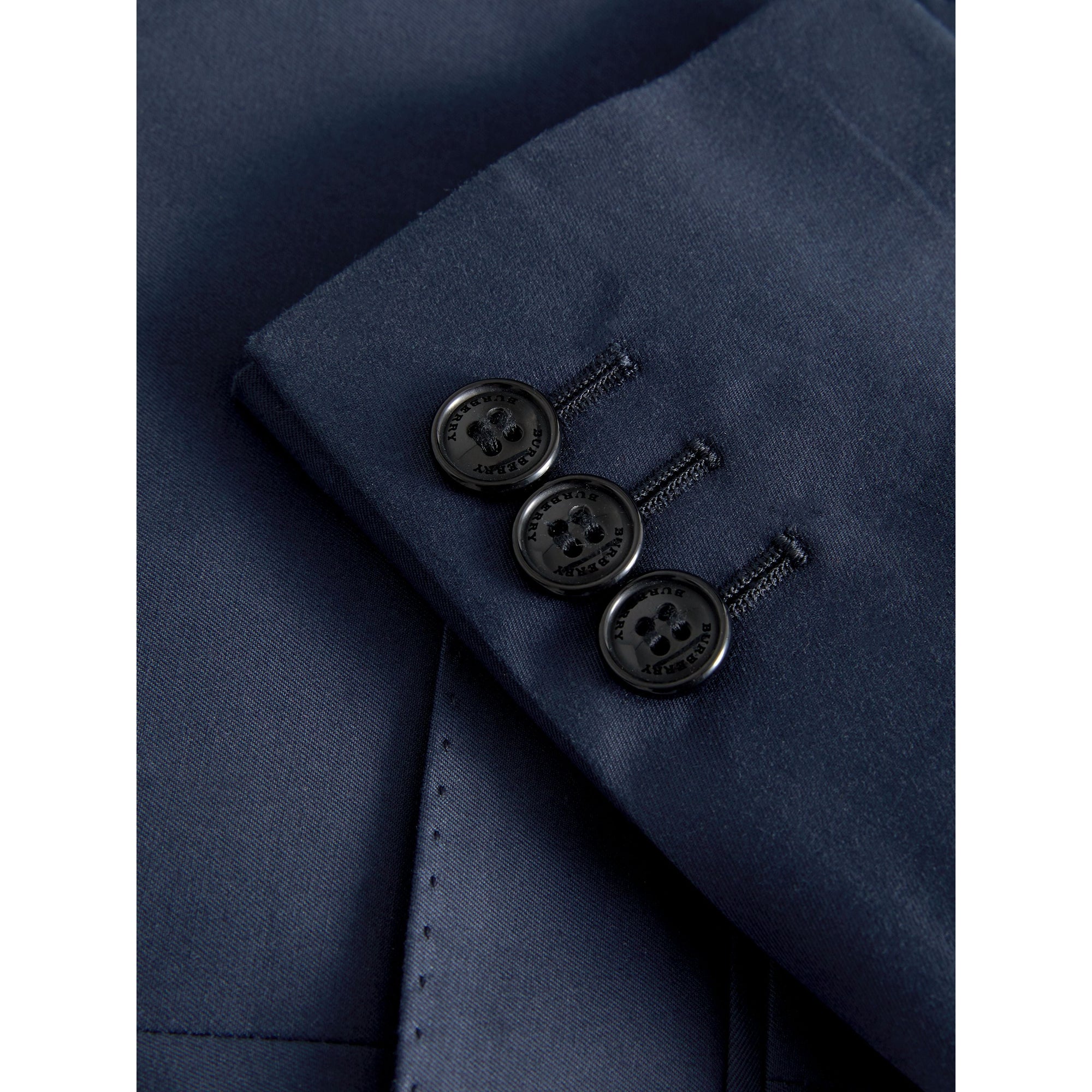 Blazer ajusté en coton extensible - Navy