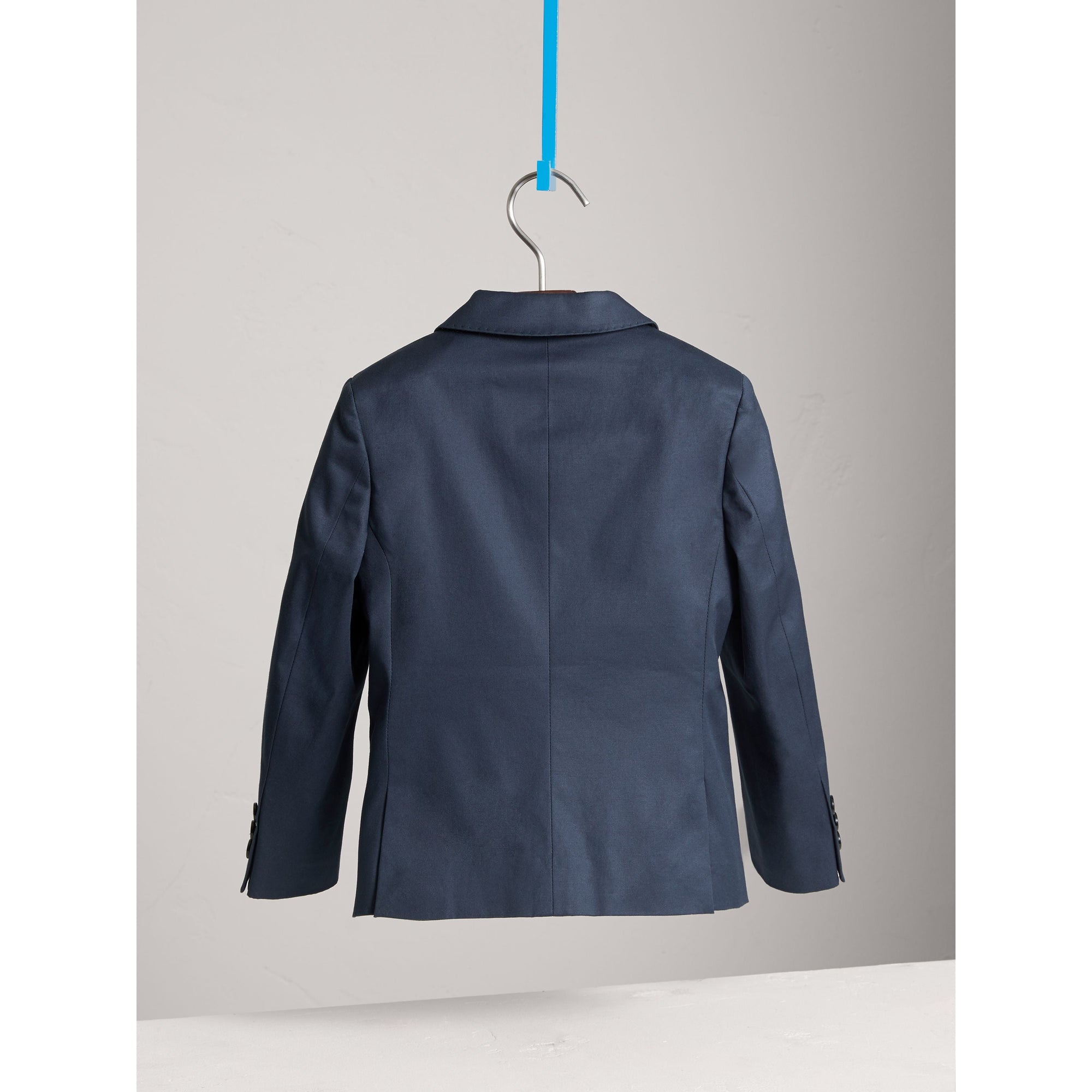 Blazer ajusté en coton extensible - Navy