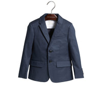 Blazer ajusté en coton extensible - Navy