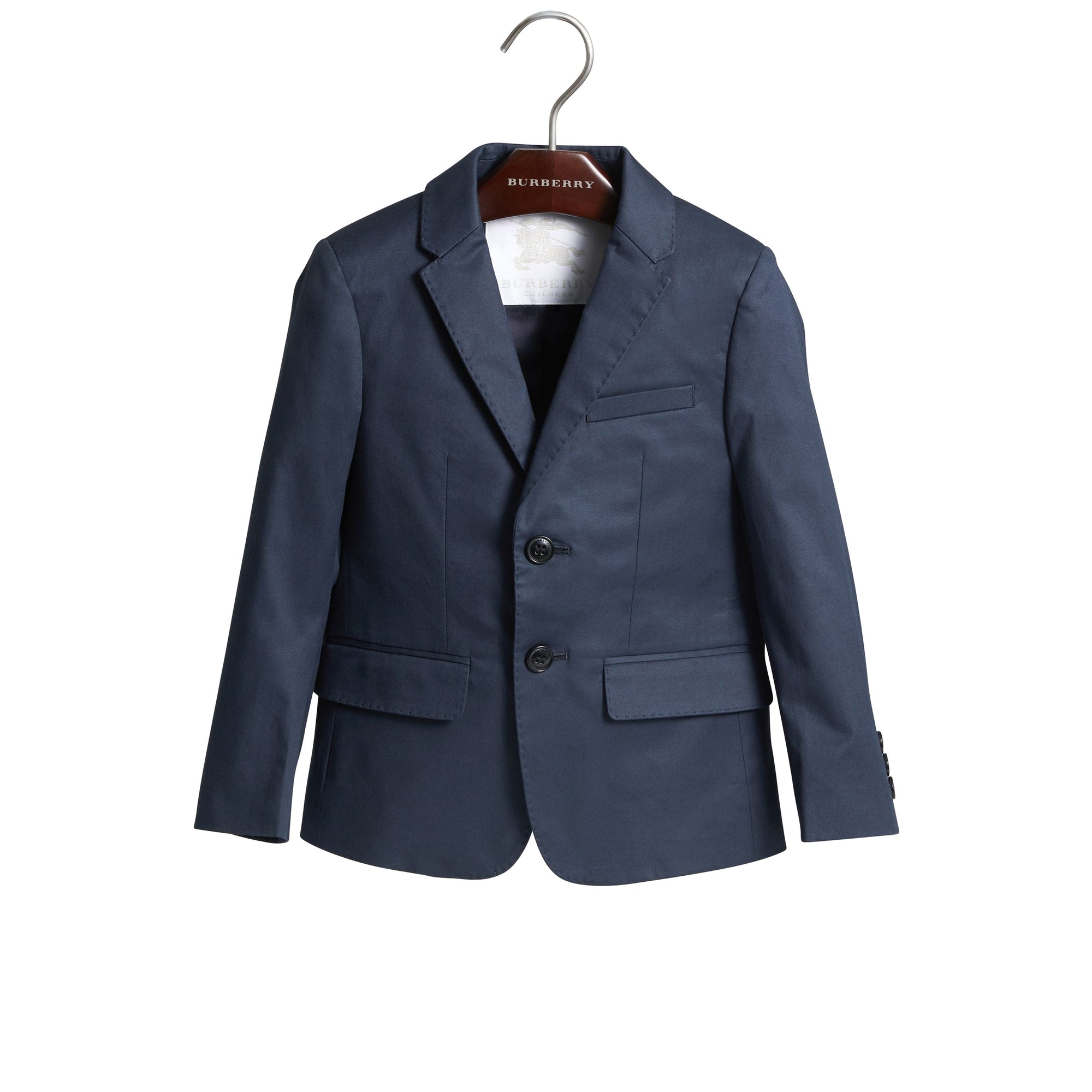 Blazer ajusté en coton extensible - Navy