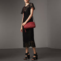 Clutch en cuir grainé - Russet Red