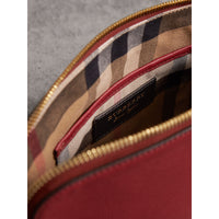 Clutch en cuir grainé - Russet Red