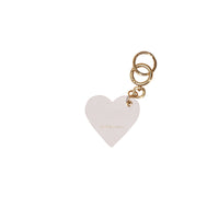 Bijou porte-clés avec cœur à sequins - White