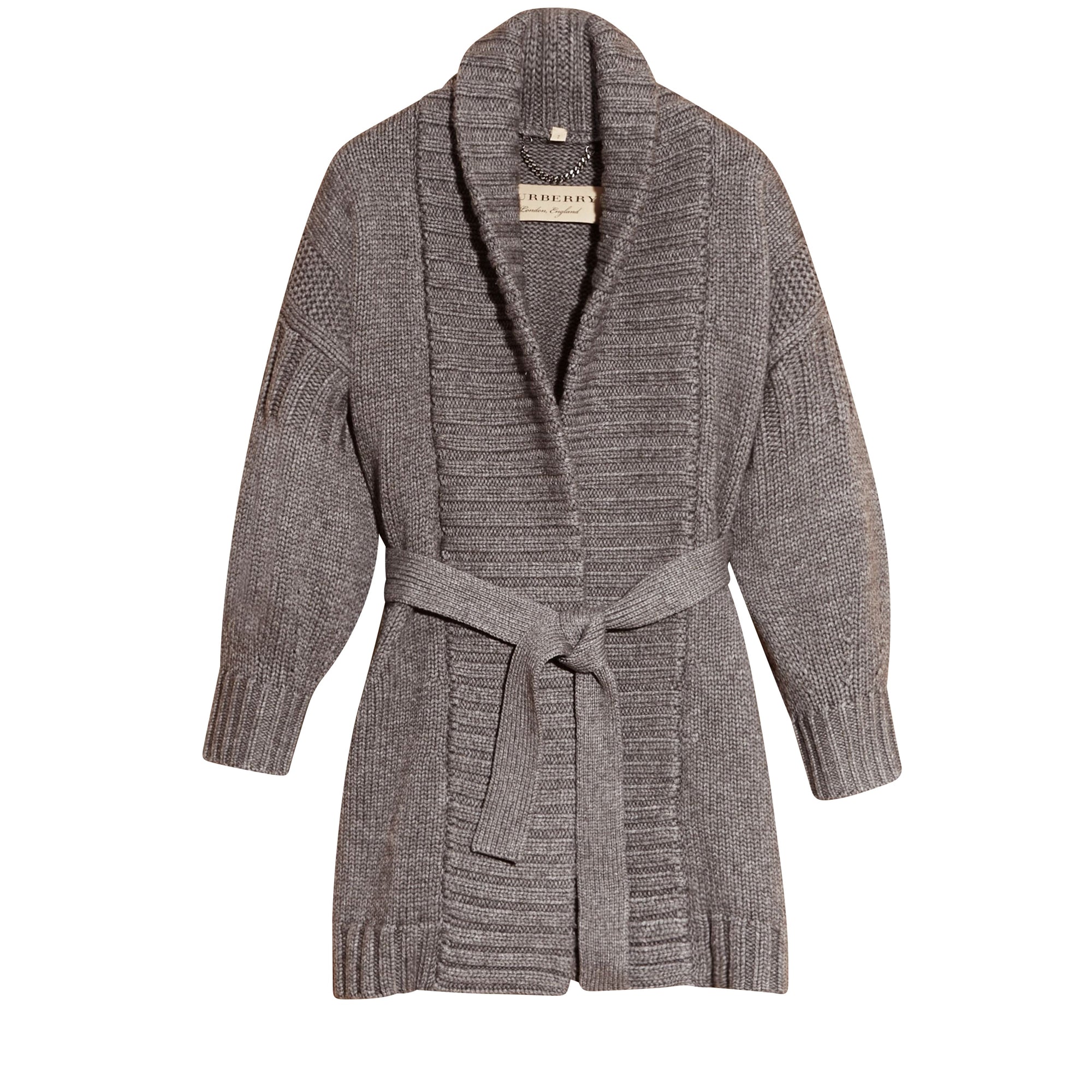 Manteau portefeuille en laine et cachemire - Mid Grey Melange