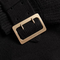 Bomber en maille de laine et cachemire avec manches cloches - Black