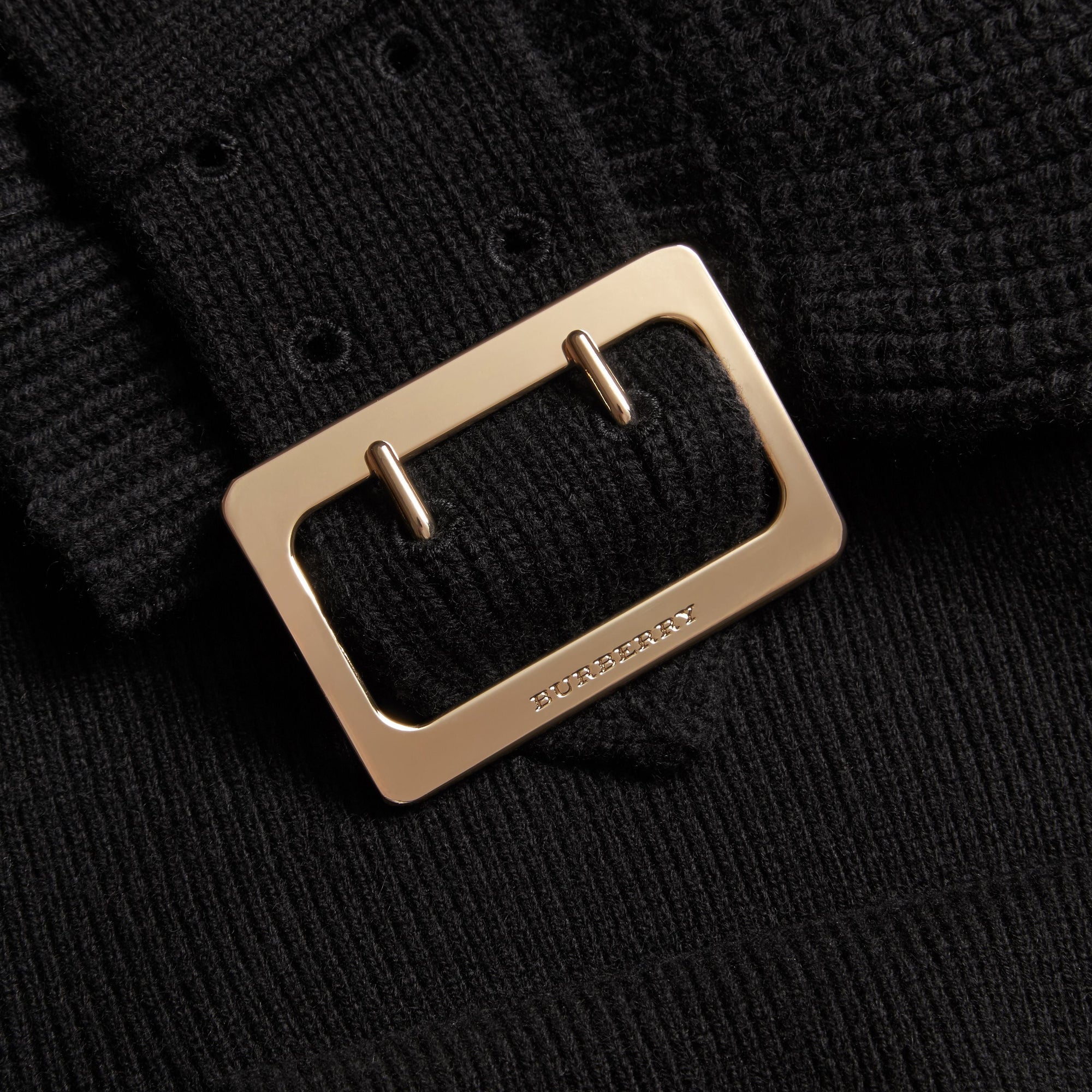 Bomber en maille de laine et cachemire avec manches cloches - Black