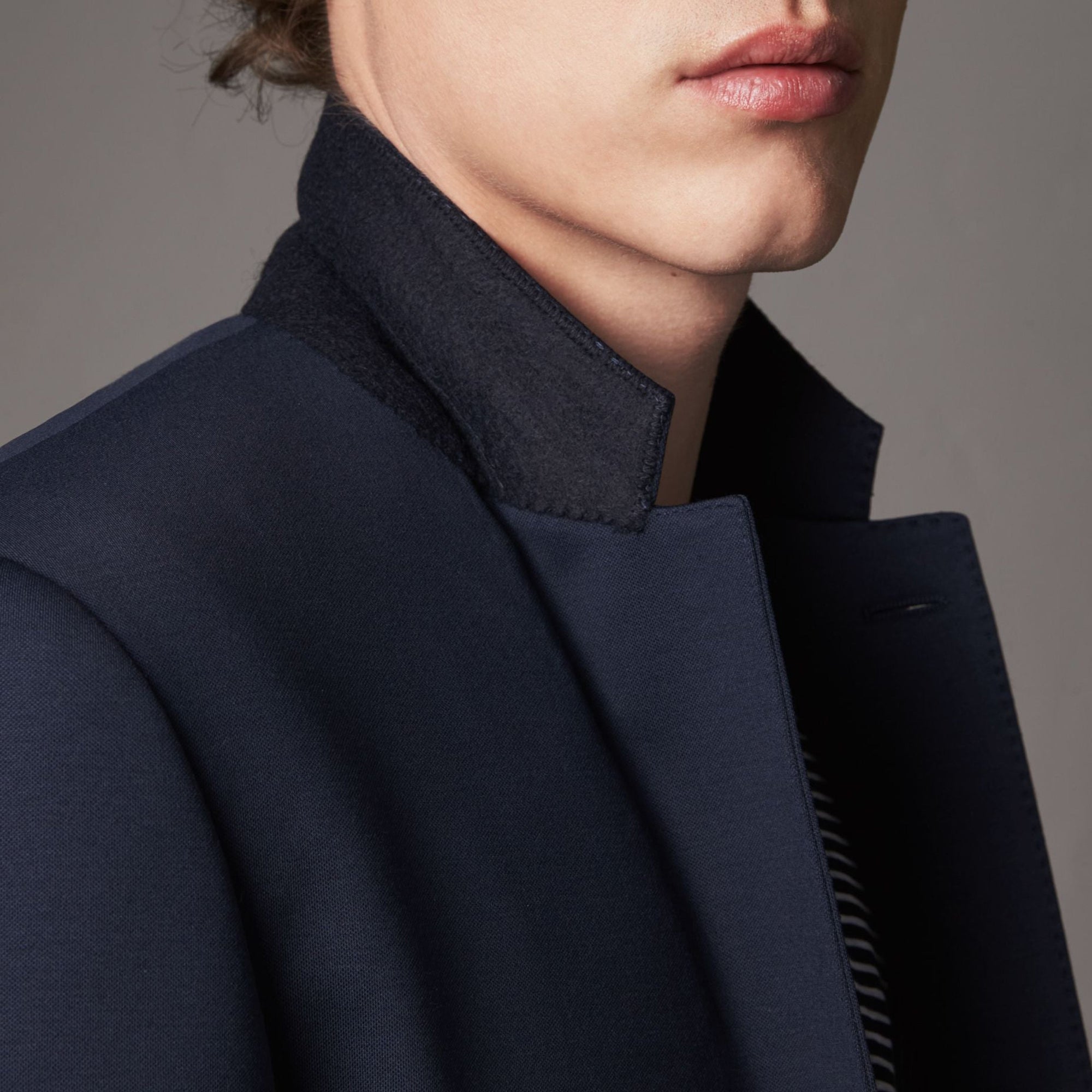 Costume Travel Tailoring de coupe étroite en coton mélangé - Navy