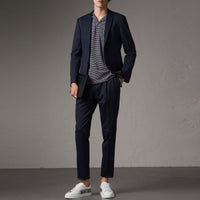 Costume Travel Tailoring de coupe étroite en coton mélangé - Navy