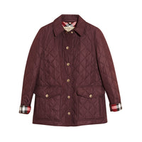 Veste matelassée avec doublure à motif check - Burgundy