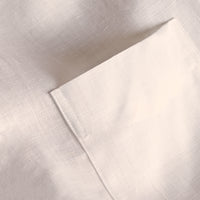 Chemise en lin avec détails check - White