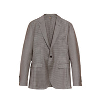Veste slim ajustée en laine à motif pied-de-poule - Light Blue