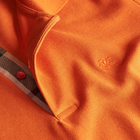 Polo en piqué de coton avec patte à motif check - Clementine