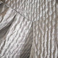 Robe trapèze en jacquard de soie métallisée - Silver
