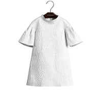 Robe trapèze en jacquard de soie métallisée - Silver