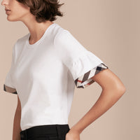 T-shirt à manches ruchées - White