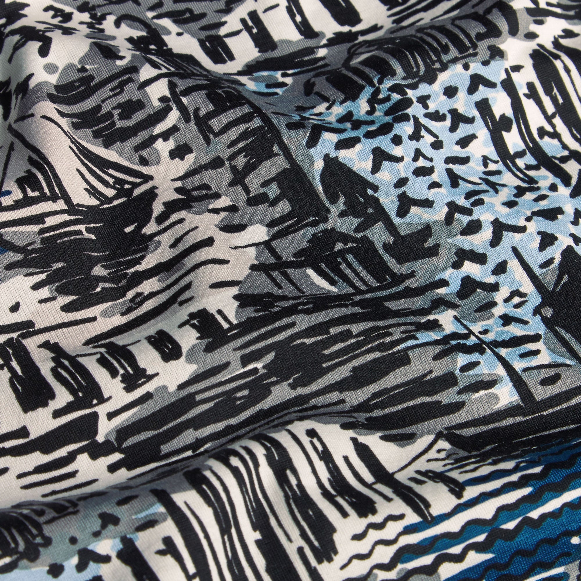 T-shirt en coton à imprimé balnéaire - Steel Blue