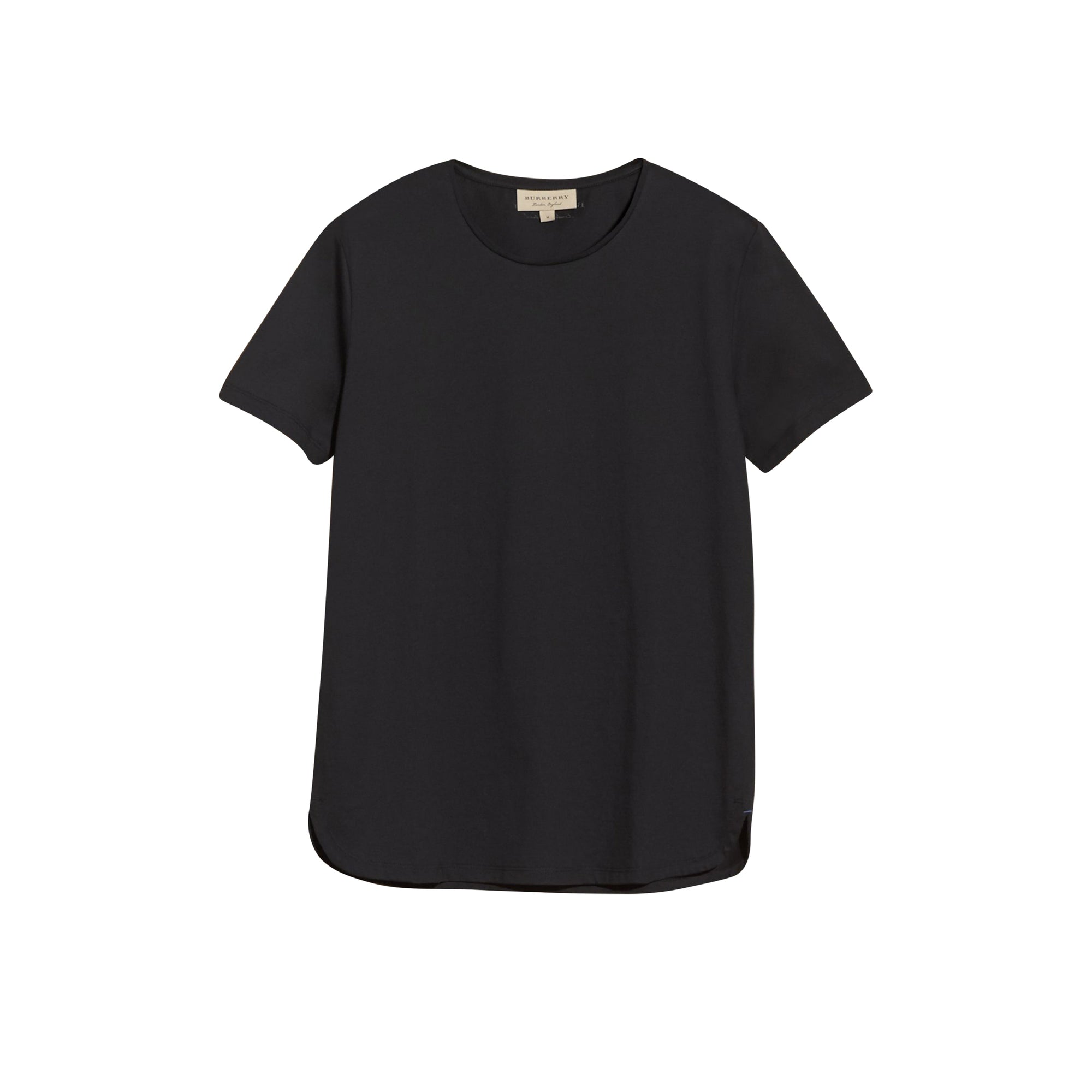 T-shirt à col ras du cou en coton - Black
