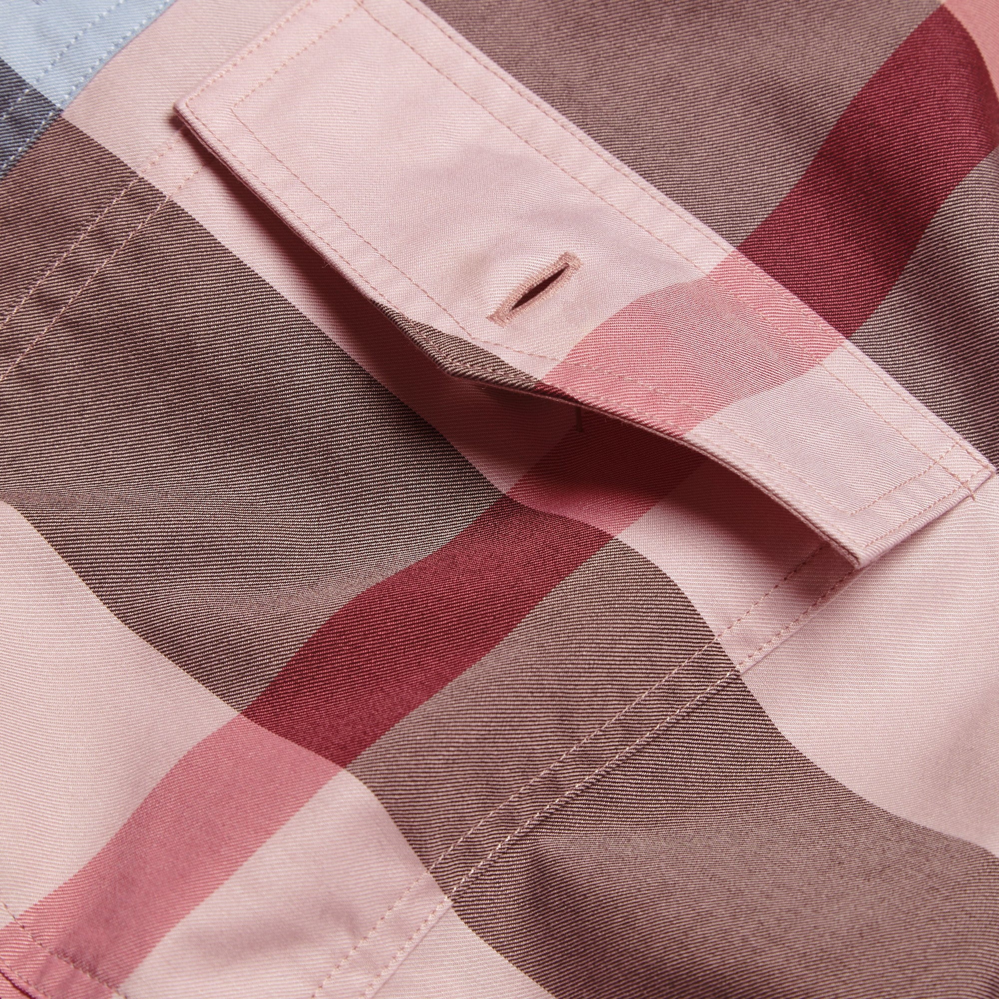 Chemise en popeline de coton à motif check - Ash Rose
