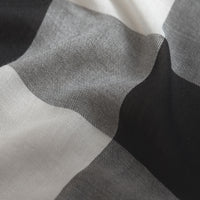 Grand carré léger en modal soie et laine à motif check - Mid Grey