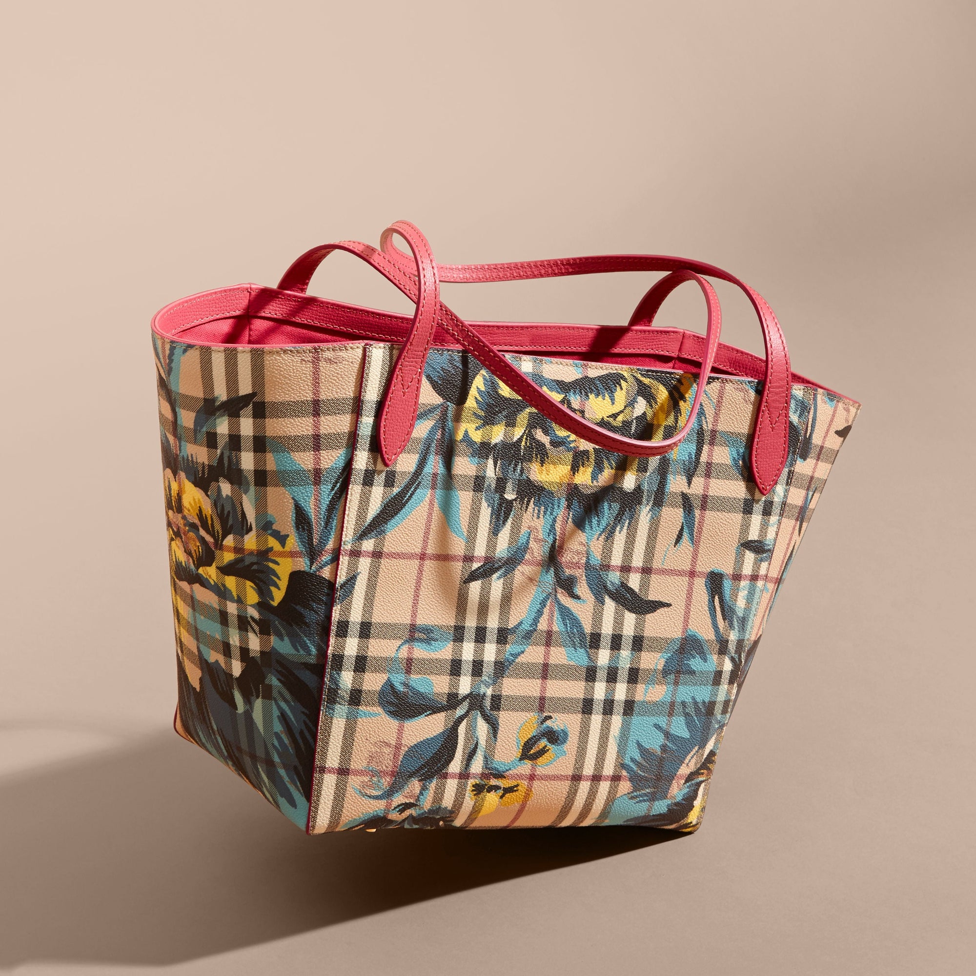 Petit sac The Canter imprimé à pivoines roses - Plum Pink & Pewtr Blue