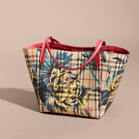 Petit sac The Canter imprimé à pivoines roses - Plum Pink & Pewtr Blue