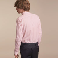 Chemise ajustée en popeline de coton à rayures - City Pink
