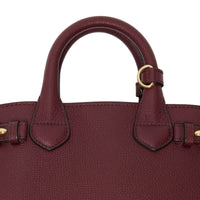 The Baby Banner en cuir et coton House check - Mahogany Red