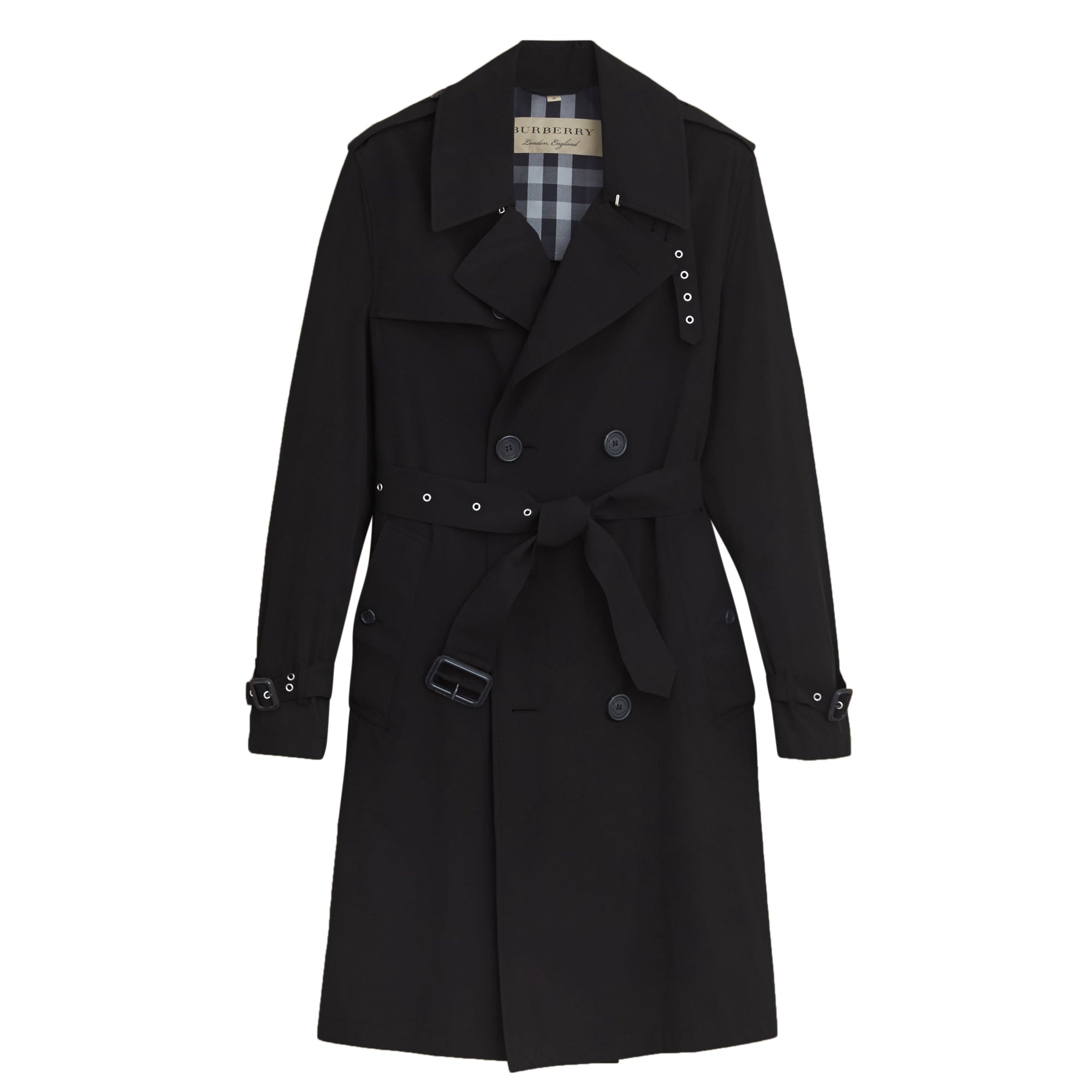 Trench-coat léger à double boutonnage - Black