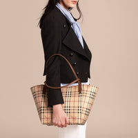 Petit Sac The Canter avec motif Haymarket check - Tan