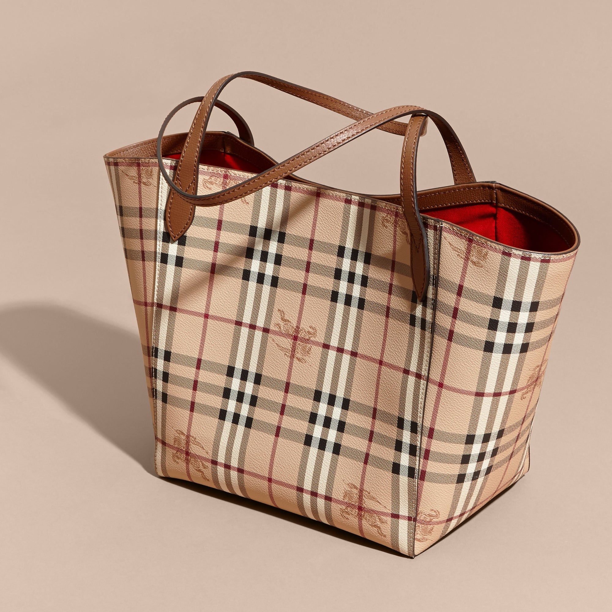 Petit Sac The Canter avec motif Haymarket check - Tan