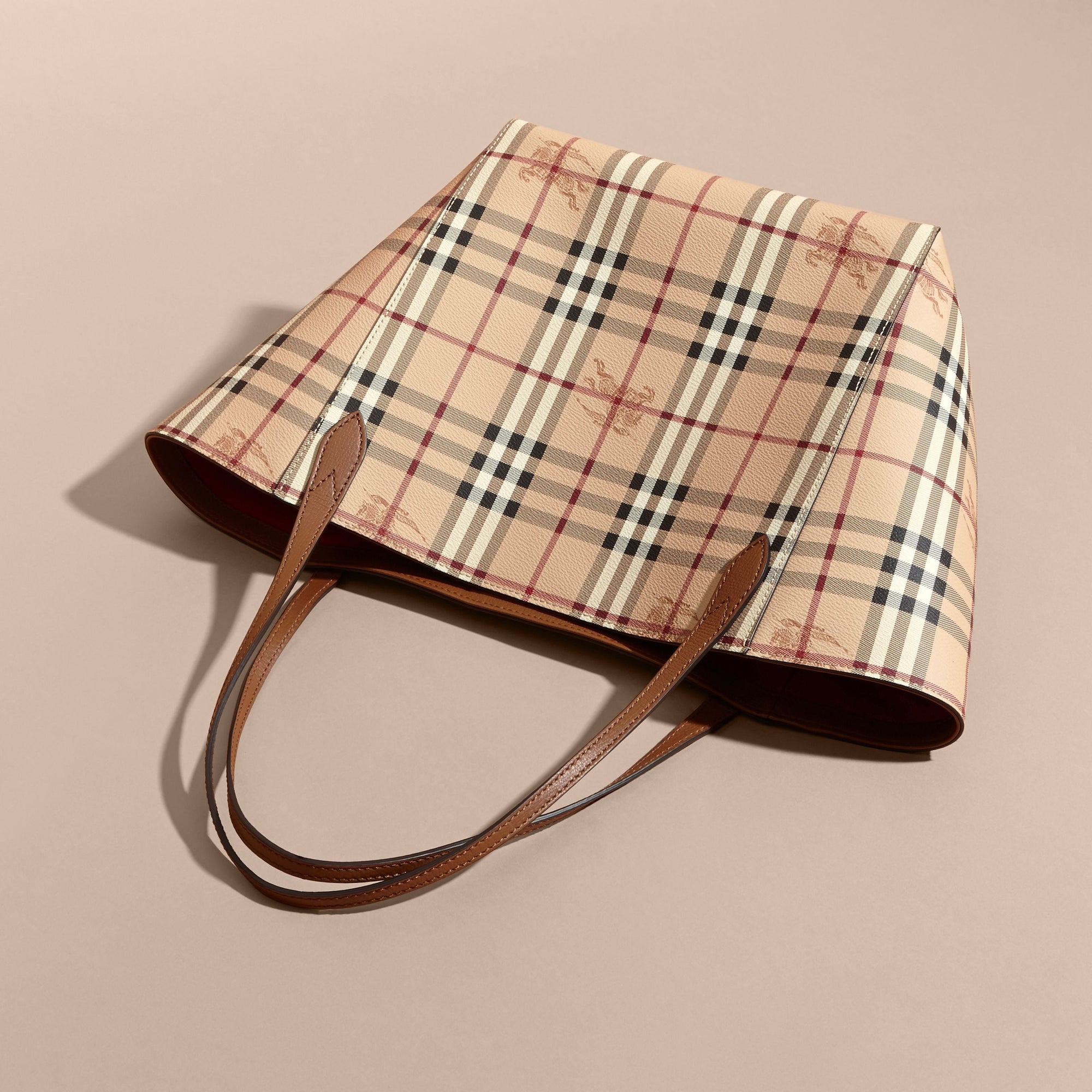 Petit Sac The Canter avec motif Haymarket check - Tan