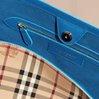Petit Sac The Canter avec motif Haymarket check - Mineral Blue