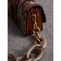Petit sac The Buckle en peau de serpent et à imprimé floral - Pale Green