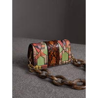 Petit sac The Buckle en peau de serpent et à imprimé floral - Pale Green