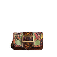 Petit sac The Buckle en peau de serpent et à imprimé floral - Pale Green