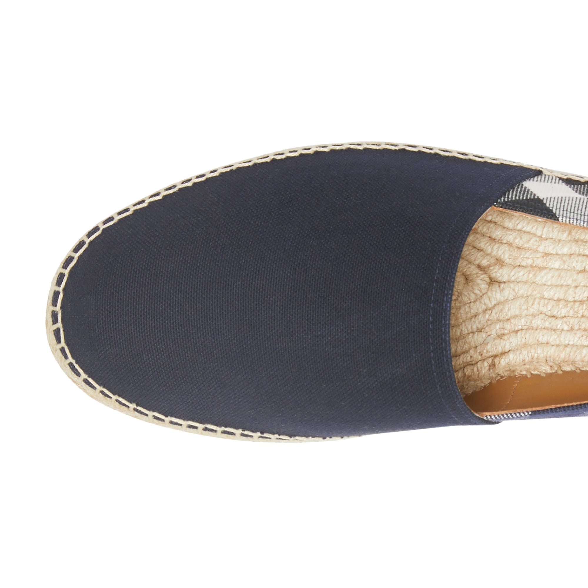 Espadrilles en toile de coton à motif House check surteint - Indigo Blue